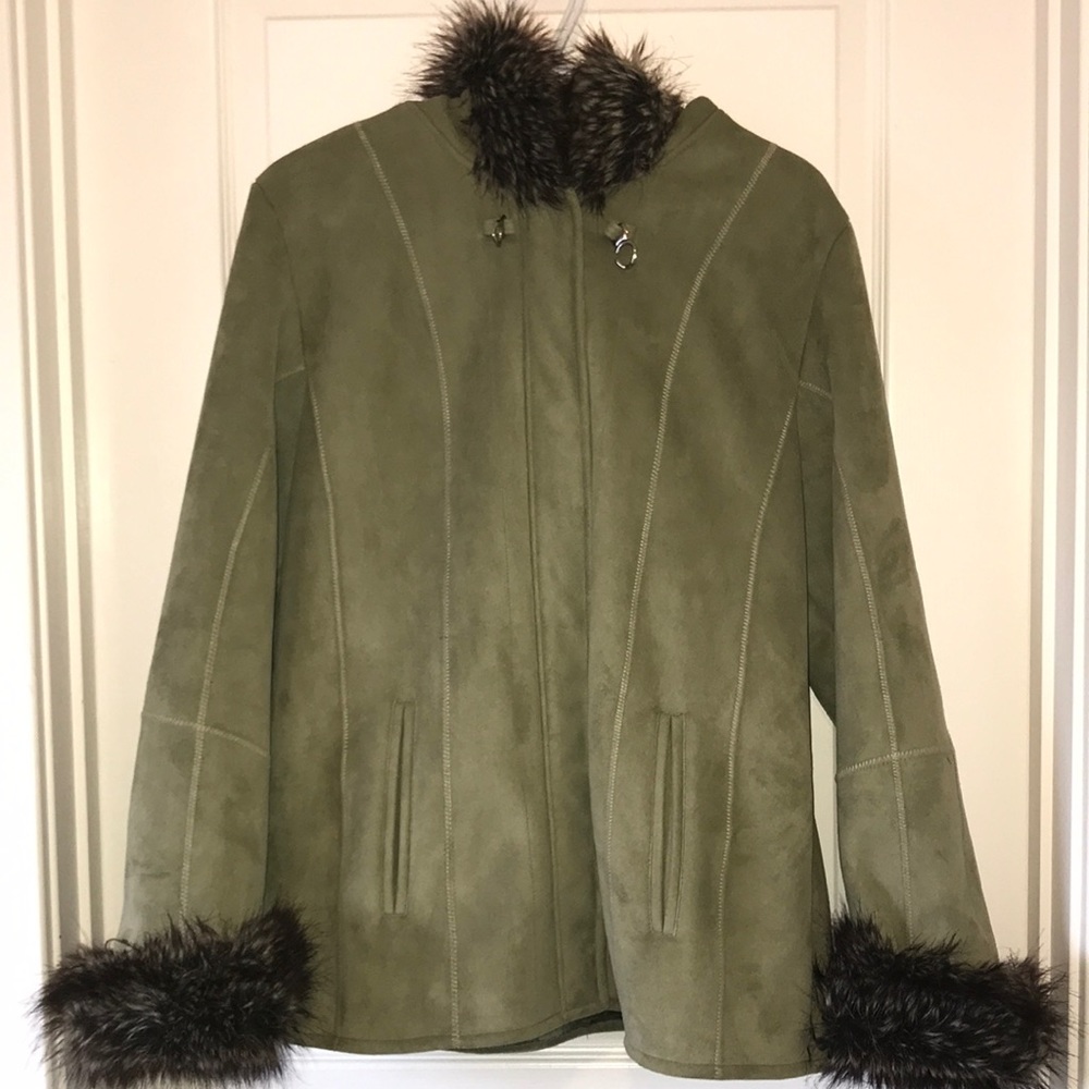 Jessica Faux Fur Swede Coat
